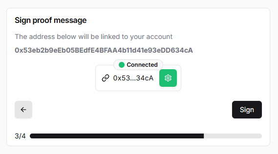 Confirm connection